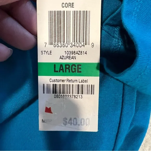 🍋 NWT - Charter Club Blue Open Front Top - Large - Picture 6 of 6